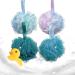Gincai 4pcs Bath Balls  Bath Puffs  Bath Loofah  Exfoliating Body Scrub  Large Puffs  Bath Foaming Bath Sponges - Various sponges for Thorough Cleansing and Exfoliation