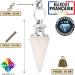 Stone Crystal Fortune Teller Clock - White Quartz Radiesthesia Pendulum - 10g | International Shipping Available - Buy Online on GoSupps.com