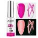 Gel Liner Nail Art Hot Pink Gel Nail Polish Glow in The Dark Soak Off UV Led Nail Polish Gel Neon Fluorescent Drawing Painting Nail Art Polish Manicure DIY at Home Fluorescent Hot Pink