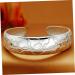 COLLBATH Open Bracelet Bracelets for Women Lotus Open Bangle Delicate Sturdy Silver Plated Carved Bracelet Bangle Jewelry for Ladies - Buy Online on GoSupps.com
