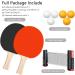 FBSPORT Ping Pong Paddle Set with Retractable Net - 2 Rackets, 6 Balls, Carry Bag - Indoor/Outdoor Table Tennis for Children & Adults - Buy Online on GoSupps.com