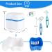 Supaway Dental Retainer Box - 2-Piece Prosthesis Container with Cleaning Brushes | Ideal for False Teeth Storage - Green & Blue - Buy Online on GoSupps.com