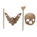 Lurrose 2pcs Gothic Skull Hairpins Horror Skeleton Hair Fork Pins U Fork Sticks Pick Shawl Pin Hair Chopsticks Updo Chignon Hair Clips for Women Halloween Hair Accessory