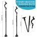 Honmido Folding Walking Cane for Seniors | Adjustable Height & Anti-Slip Lightweight Alloy | Self Standing & Collapsible for Travel | Mobility Aid for Men & Women | Black - Buy Online on GoSupps.com