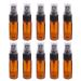 Beaupretty 10pcs Empty Brown Glass Spray Bottle with Atomizer Mist Sprayers for Essential Oils Perfume Cosmetics (5ml Light Brown)