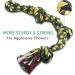 Rio Direct Dog Toy Rope for Large Dogs - 70cm/27.56in XL Tug Toy with 3 Knots & Ball - Perfect Christmas Gift for Medium & Large Dogs - Durable Biting & Brushing Toy - Buy Online on GoSupps.com