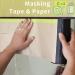 Pre-Taped Masking Paper for Painting - 12x50' - 2 Rolls | Painters Paper for Skirting, Frames, Cars | Adhesive Protective Paper Roll - Buy Online on GoSupps.com