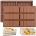 Wax Melt Molds Silicone Rectangle Silicone Wax Melt Chocolate Bar Mold for Wickless Wax Melt Candles Chocolate Bakeware Molds