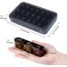 Zoolion 7 Day Weekly Pill Box- 3 Times a Day Organizer for Vitamins & Supplements - Portable Travel Tablet Box with Large Compartments - All Black - Buy Online on GoSupps.com