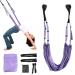 Avcxec Yogagurt Stretching Band Yogagurt StretchBand Yoga Strength training Gymnasium Band Inversion Stretch Yoga Gurte Set For Rehap Pilates Ballet Ballet Spagat Gymnastics Flexibility Training Lila