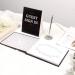 Wedding Guest Book with Pen Black Guest Book for Wedding Reception Party Funeral Memorial Baby Shower Birthday Graduation Guest Book 2023 Thick Paper with Silver Foil - Buy Online on GoSupps.com