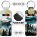 OLYCRAFT 2pcs Lipstick Holder Keychain - Portable Lip Balm Holders & Travel Key Ring for Lipstick & Chapstick - Sun Moon Mountain Forest Design - Buy Online on GoSupps.com