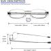 Cokobin Foldable Reading Glasses - Stainless Steel Anti-Blue Light Unisex +2.0 with Hard Shell Case - Buy Online on GoSupps.com