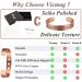 VicMAG Copper Magnet Bracelets for Men - 3500 Gauss Adjustable Cuff Jewelry | 100% Pure Copper with Gift Box - Buy Online on GoSupps.com
