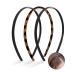 Kitsch Head Bands for Women's Hair - Non Slip Hair Band | Recycled Plastic Headbands for Women | Thin Black Headbands for Women with Long & Short Hair | Stylish Hairband for Girls  3pc (BlackTort)
