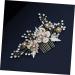 DOITOOL 1pc Comb Pearl Hair Pin Bridal Headdress Prom Hair Accessories Bridal Hair Barrette Bridal Hair Clip Headwear Decor Tiara Retro Rhinestone Headwear The Flowers Decorate Bride Alloy - Buy Online on GoSupps.com