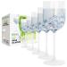 PARTY BARGAINS 5 Wine Goblets - Clear (12oz) - Disposable Shatterproof Elegant Design Plastic Wine Glasses. For Pool Parties, Outdoors Receptions, Weddings Clear 5 Count (Pack of 1)