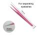 Professional Eyelash Tweezers Set - 2 Pink Stainless Steel Tweezers for Eyelash Extension & Refinement - Curved & Straight Forceps - Buy Online on GoSupps.com