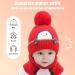 Rayson Kids Winter Hat and Scarf Set - Fleece Lined Beanie with Loop Scarf for Toddlers - Red - Buy Online on GoSupps.com