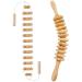 Wood massage scooter and wood back massage roll rope 12 rolls and 360 Gentle curved muscle roller manual gloves muscle rolling muscle rolls cellulite roller roller massage massage