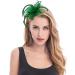 Shop Sinamay Fascinator with Headband Clip - Green Mesh Flower Headpiece & Cocktail Pillbox Hat - Buy Online on GoSupps.com