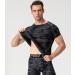 Men's Short Sleeve Compression Shirt - Cool Dry Workout T-Shirt for Gym and Running - Camo Black, Small - Buy Online on GoSupps.com