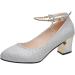 BEAUTYVAN Womens Latin Dance Shoes - Mid-High Heels, Breathable & Comfortable - Silver 5 Wide - Buy Online on GoSupps.com