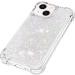 Tivenfezk Nadoli Glitter Drive Sand Shell for iPhone 15 Plus - Silicone Shockproof TPU Bumper Case | Liquid Quicksand Transparent Cover in White & Pink - Buy Online on GoSupps.com