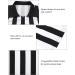 ChinFun Women's Black & White Stripe Referee Shirt - Zipper Collar, Short Sleeve, Medium - Buy Online on GoSupps.com