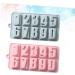 HOMSFOU 3pcs Ice Cube Mold Fondant Molds Soap Silicone Molds Silicone Candle Molds Number Molds De para Gelatinas Molds for Chocolate Ice Cube Silicone Molds Candy Cake 20.8*11.2*1.9cmx3pcs As Shownx3pcs - Buy Online on GoSupps.com