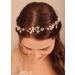 Deniferymakeup Gold Bridal Hair Vine Crystal and Rhinestones Headband Pearl Hair Vine Pearl Wedding Hair Accessory for Women and Girls - Buy Online on GoSupps.com