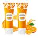 2025 Nouveau Gommage De Gel Exfoliant Orange Gel Exfoliant Orange Pour Le Visage Et Le Corps Pores Propres liminer Les Points Noirs Exfoliants Pour Tous Les Types De Peau (2PCS gel) 2PCS 1 g (Lot de 1)