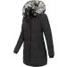 Women's Windproof War Coat - Gray & Black Long Parka with Synthetic Fur Hood | 5XL - Stylish Winter Jacket for Outdoor Adventures - Buy Online on GoSupps.com