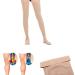 Ted Hose Compression Stockings for Women and Men - Anti Embolism Compression Stockings - Thigh High Ted Hose Socks 15-20 mmHg with Inspect Toe Hole XXL Beige