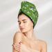 Buy Hair Towel Wrap - Quick-Dry Hair Drying Towel Turban with Button (Cows with Calfs Green) | Fast International Shipping - Buy Online on GoSupps.com