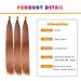 Feather Hair Extension 2 pcs Long Bone Straight Synthetic Hair Extension Easy Silky Bulk Crochet Braid Bundle Pre Stretched Fiber Braiding (Color : T30 Size : 22inches) 22inches T30 - Buy Online on GoSupps.com