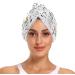 Doodle Stars Dry Hair Cap - 2 Piece Quick Drying Towel Set with Button Headband | Super Absorbent Soft & Comfortable for Effortless Hair Care - Buy Online on GoSupps.com