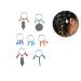 Frcolor Hair Braid Rings Hair Charms Pendant Rings Hair Clip Hairband Accessories