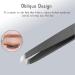 Geeker Black Stainless Steel Chip Tweezers for Eyebrows Beard & Splinters - Precision Hair Removal Tool - Buy Online on GoSupps.com