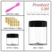 4 oz Plastic Jars with Lids (Set of 24) - Small Cosmetic Sample Containers for Lip Scrub, Body Butters, Slime - Black Lids - Buy Online on GoSupps.com