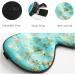 Tim Tina Silk Sleep Mask for Women Men - Adjustable Comfortable Eye Mask for Travel, Yoga, Nap - Green Flower Design - Buy Online on GoSupps.com