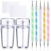 Clear Silicone Jelly Stamper Nail Dotting Pen Transparent Nail Stamper Scraper for French Tip Nails Art Design Manicure Tools (Set A)