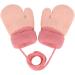 RUIXIA Kids Winter Knitted Gloves | Cute Cartoon Bear Hang Neck Mittens | Newborn Baby Warm Thicken Cashmere Mittens | Thermal Full Finger Wrist Glove | Boy Girl 0-3Y | Light Pink - Buy Online on GoSupps.com