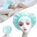 Hair Bonnet for Sleeping Wide Band Satin Bonnet Night Sleep Cap Silk Bonnet for Women Girls Hair Care Sleeping Head Cover Elastic Hat Hair Bonnet for Black Hair Curly Hair (1pcs Light Blue)