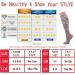 Fenglaoda Compression Stockings for Women - 15-25 mmHg Knee High Support Socks | Cute & Colorful 3 Pairs for Sports - Sizes L-XL - Buy Online on GoSupps.com