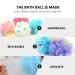Buy 8pcs Sponge Bath Ball Shower Pouf - Mesh Bath Scrubber & Loofahs for Comfortable Bathing | International Shipping - Buy Online on GoSupps.com