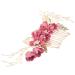 PATKAW Crystal Bride Wedding Hair Comb - Crystals Headdress Alloy Rhinestone Bridal Hair Accessories - Bridal Hair Piece Hair Accessories for Women and Girls (Rosy)