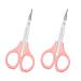 RIENER 2 Pack 4" Curved Craft Scissors for Trimming Shaping Eyelash Extensions Eyebrow Extensions