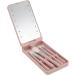 KKPLZZ Makeup Brush Set with Mirror Multifunctional Cosmetic Brushes Kit with Rotatable Foldable LED Mirror for Home Dormitory Travel - Buy Online on GoSupps.com