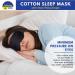 California Wellness Sleep Mask for Men and Women | Eye Mask for Airplane Travel | Adjustable Headband Blindfold in Blue Cotton | Includes Black Mask and Eye Pillow - Buy Online on GoSupps.com